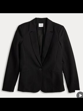 Nine West Black Tailored Single-Button Blazer